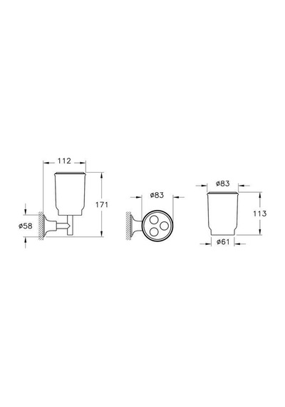 Origin Classic Diş Fırçalığı Duvardan Krom A44518 Diğer