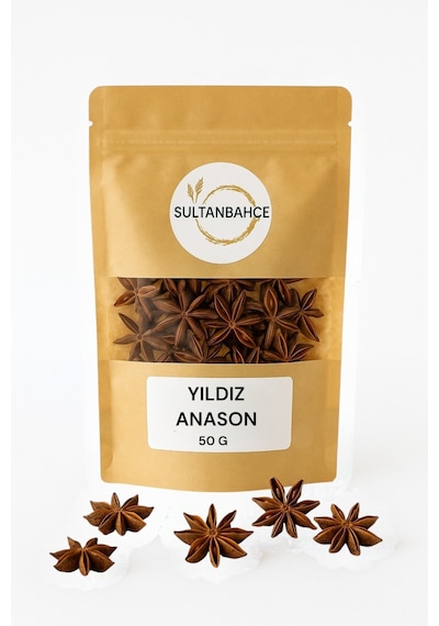 Sultanbahçe Yıldız Anason 50 Gr %100 Doğal, Kurutulmuş, Katkısız Baharat Ve Bitki Çayı