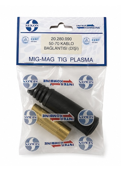 Sekon 50-70 Dinse Dişi Kablo Soketi Mıg Mag Tıg Plazma Kaynak Kablo Bağlantısı 20.280.090