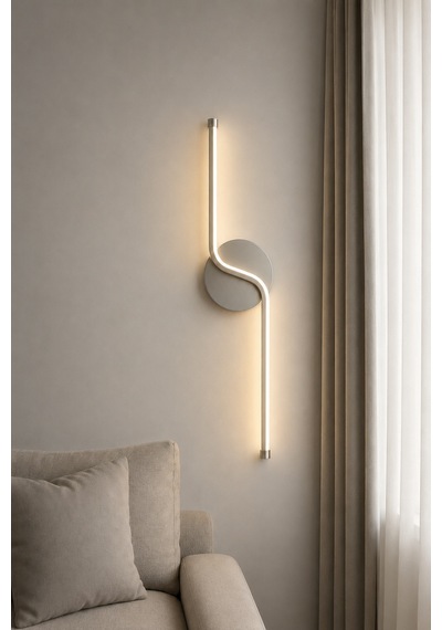 Gena Modern Led Duvar Apliği Günışığı Gri