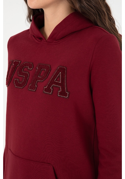 U.S. Polo Assn. Kadın Bordo Basic Kapüşonlu Sweatshirt 50296931-VR014 U.S. Polo Assn. Kadın Bordo Basic Kapüşonlu Sweatshirt 50296931-VR014