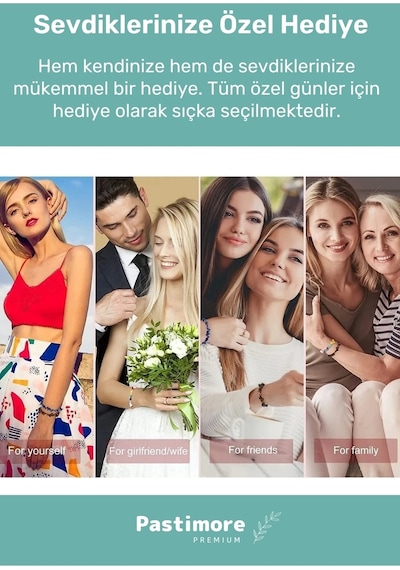 Unisex Doğal Taş Turkuaz Taşı Bileklik Mavi Turkuvaz Rengi Firuze Çakra Bilekliği Çok Renkli