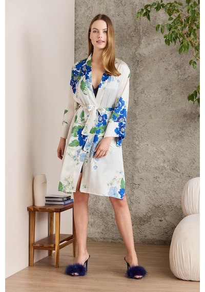 Pierre Cardin Saten Emprime Gecelik & Sabahlık Takım - 2415 001