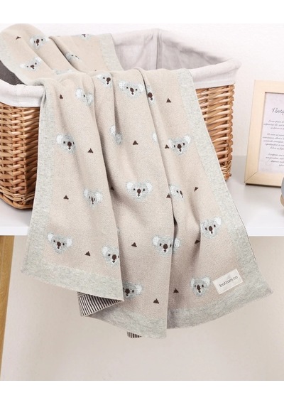 Kız Ve Erkek Bebek Için Triko Örgü Bebek Battaniyesi Bej Koala 90cm X110cm Bej5 Bej5