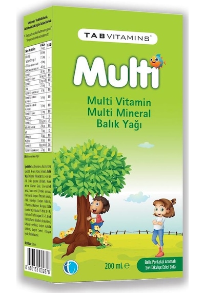 Tabvitamins Multi Multivitamin Mineral Balık Yağı 200ml