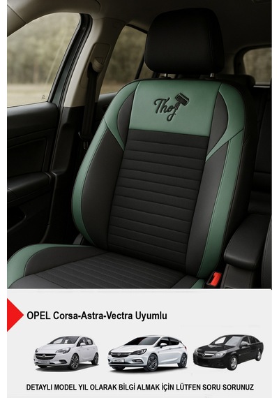Naz Oto Thor Tay Tüyü Oto Koltuk Kılıfı Opel-corsa-astra-vecta Uyumlu Yeşil