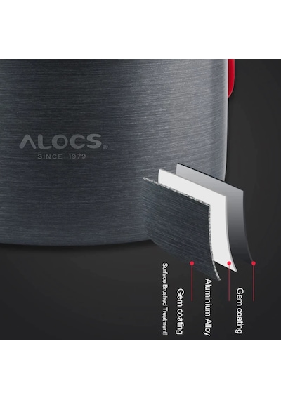 Alocs 2 3 Kişilik Kamp Tencere Tava Çaydanlık Seti Pro Seri Çok Renkli