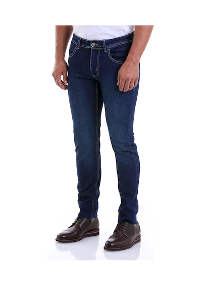 Hatemoğlu Lacivert Slim Fit Düz Düşük Bel Kot Pantolon Lacivert