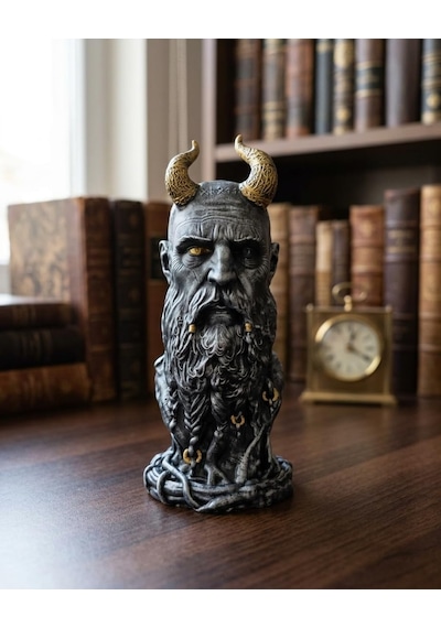 İskandinav Mitolojisi Bilge Büstü - 15 Cm El Boyaması Özel Tasarım Reçine Figür - Viking Temalı Koleksiyonluk M Diğer İskandinav Mitolojisi Bilge Büstü - 15 Cm El Boyaması Özel Tasarım Reçine Figür - Viking Temalı Koleksiyonluk M Diğer