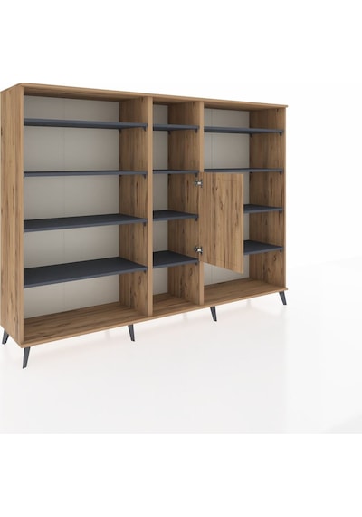Hyperion Dolap 12 Raflı Tek Kapaklı 220x44x163 Çam-çam/antrasit Çam-çam/antrasit Hyperion Dolap 12 Raflı Tek Kapaklı 220x44x163 Çam-çam/antrasit Çam-çam/antrasit