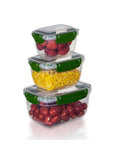 3'lü Master Dikdörtgen Saklama Kabı 400 ML - 800 ML - 1400 ML 001