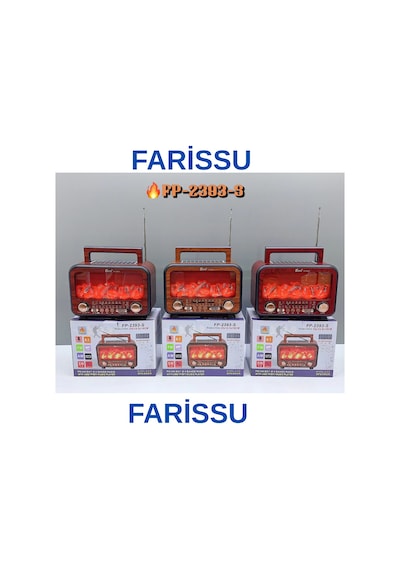 Fp-2393s Retro Tasarımlı Alev Işıklı Bluetooth Hoparlör Güneş Enerjili, Radyo, Usb, Tf Kart Destekli