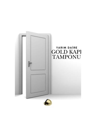Gold Yarım Daire Yapışkanlı Kapı Tamponu Kapı Stoperi Metal Kapı Stopu Durdurucu Kapı Kolu Koruyucu