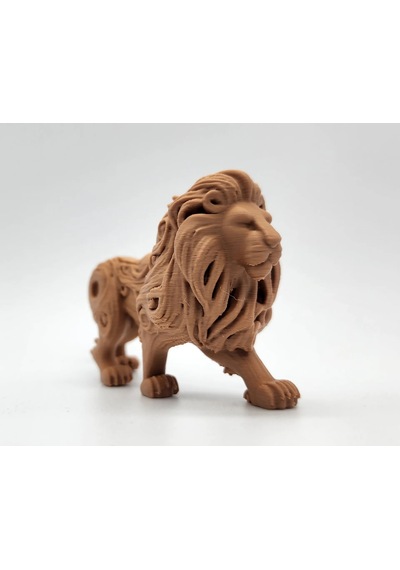 Ahşap Oymalı Aslan Dekorasyon Ürünü Masaustu Dekoratif 13cm