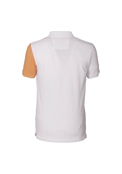 Erkek Polo Yaka Tişört Beyaz Slim Fit Ribanalı Kol T-shirt Ncs Jeans 1164-beyaz Beyaz