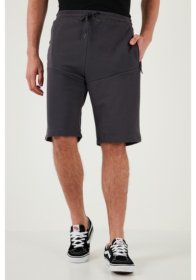 Buratti Belden Bağlamalı Pamuklu Cepli Regular Fit Erkek Short 5908047 Antrasit