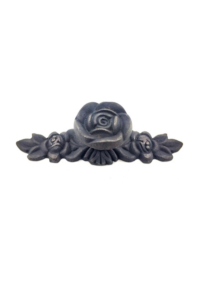 Antika Tarz Dekoratif Pirinç Gül Düğme - 30x100 Mm, Oksit Çok Renkli