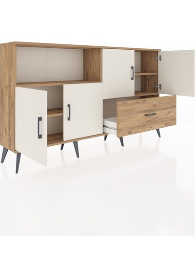 Arges Konsol 4 Raflı Tek Çekmeceli 4 Kapaklı 176x30x99 Çam-aytaşı Çam-aytaşı/çam Arges Konsol 4 Raflı Tek Çekmeceli 4 Kapaklı 176x30x99 Çam-aytaşı Çam-aytaşı/çam