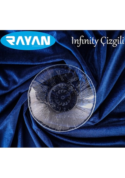 Güneş Yıldız Gül Model 6'lı Cam Tabak Royaleks-g-403 Altın