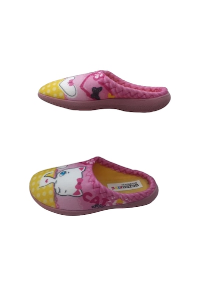 Gezer Kız Çocuk Pembe Sarı Kedi Figürlü Ev İçi Terlik Pembe - Sarı Gezer Kız Çocuk Pembe Sarı Kedi Figürlü Ev İçi Terlik Pembe - Sarı