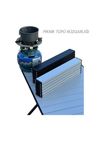 Piknik Tüpü Kamp Rüzgarlığı Alüminyum Xl Sekoutdoor Açık Gri