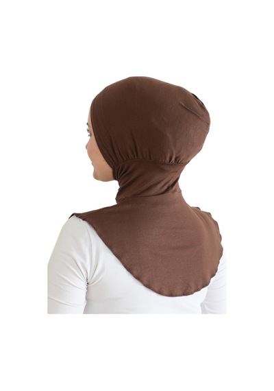 Modish Group Kadın Boyunluklu Hijab Tesettür Pratik Spor Bone - Sarı KAhverengi