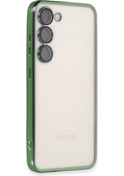 Samsung Uyumlu Galaxy S23 Plus Kılıf Kamera Korumalı Lensli Silikon Yeşil