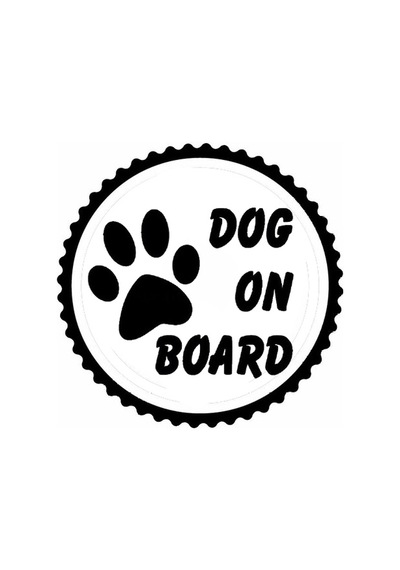 Dog On Board Tasarım Sticker 20 X 20 Cm