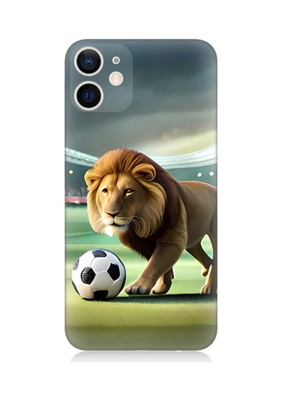 Apple Uyumlu iPhone 12 Mini Silikon Kılıf Gol Atan Aslan