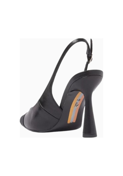 Sam Edelman Essa 95 Siyah Deri-süet Sivri Burun Ayarlanabilir Bantlı Kadın Slingback Topuklu