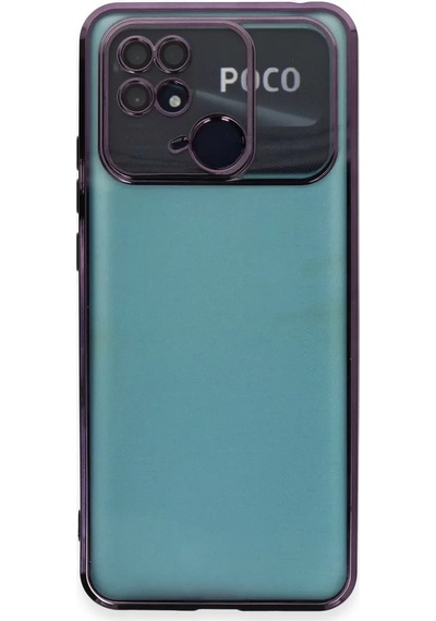 Newface Xiaomi Redmi 10c Kılıf Razer Lensli Silikon - Mor