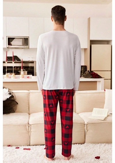 Bella Notte Kırmızı Erkek Ekoseli Çift Pijama Takımı