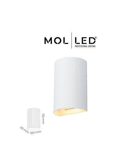 Molled Aura Serisi Beyaz Çift Yönlü Dekoratif Gu10 Duylu Aplik - Mol8114