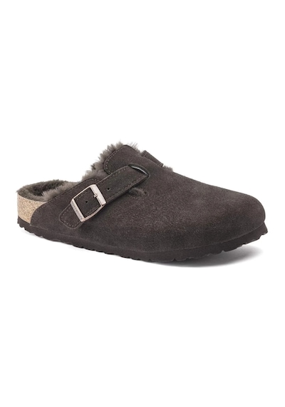 Birkenstock Boston Shearling Suede Mocca 1020567 Kadın Terlik Kahverengi