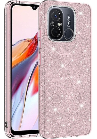 Xiaomi Redmi 12c Kılıf Zore Shining Silikon Pembe