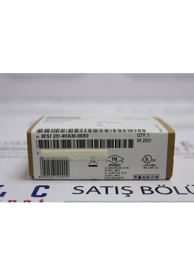 6ES7231-4HA30-0XB0, 6ES7 231-4HA30-0XB0 SIMATIC S7-1200, ANALOG INPUT, SB 1231, 1 AI ÜRT GARANTİSİ