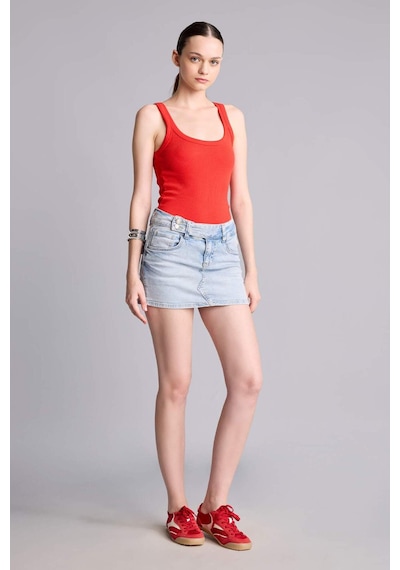 Defacto Mini Jean Şort Etek I4913ax26hsnm85 İndigo-nm85