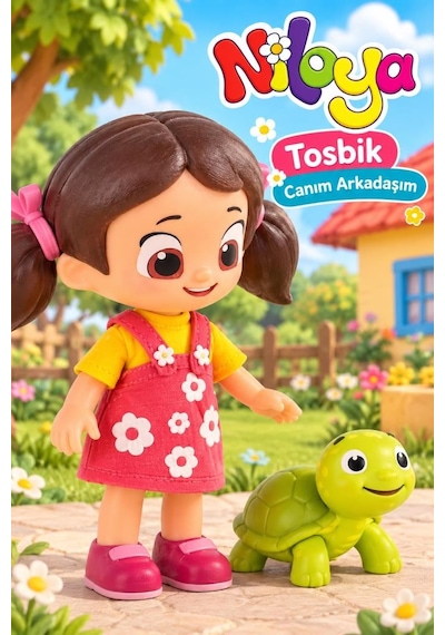 Niloya Ve Tospik Canım Arkadaşım Lisanslı %100 Et Bebek 30cm Orjinal Bebekli Oyuncak Seti Niloya - Tospik