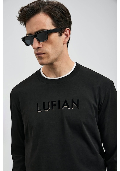 Lufian Sara Siyah Erkek Uzun Kollu T-shirt 112020057 Siyah