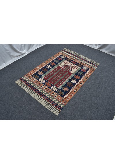 Zehra Abla Halı Yeni El Dokuma Otantik Balıkesir Yörük Yün Kilim 6406