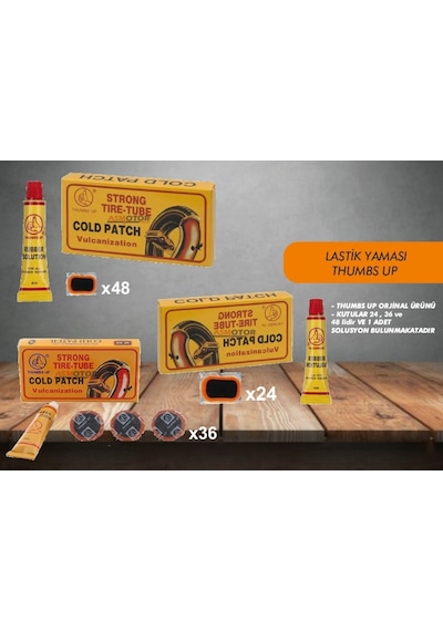 Güçlü Tamir Kiti (Soğuk) Lastik Yama Thumbs Up (24-36-48 Seçenek) 153104536