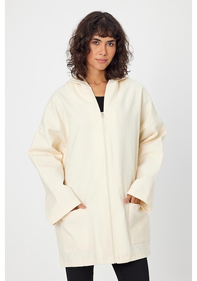 Alexandergardı Kapüşonlu Fermuarlı Oversize Ceket Unx-0074 001