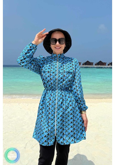 Kahijab Valen Tesettür Mayo - Mavi Mavi