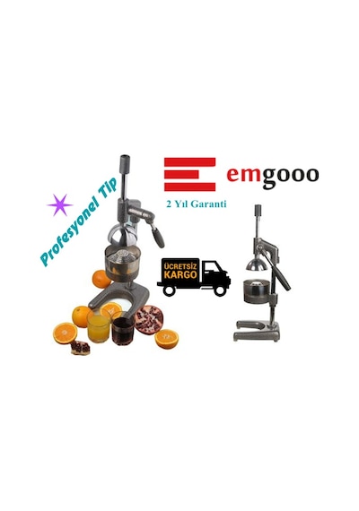 Emgooo Kollu Meyve Sıkacağı Profesyonel Tip Portakal Nar