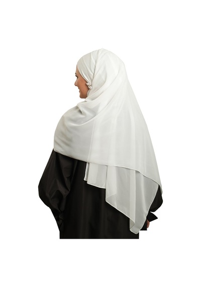 Hürrem Bone Krem Pratik Hazır Geçmeli Bone Şal Şifon Düz 2506 40 krem