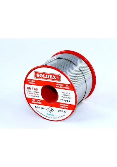 Soldex 60-40 Lehim Teli 500 Gr 0.50 Mm - Sn:60 / Pb:40