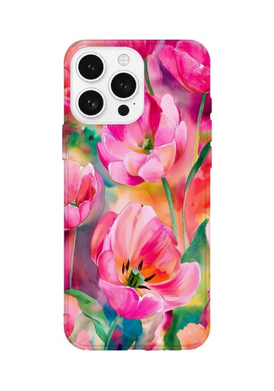 İphone 13 Pro Max Uyumlu Baskılı Şeffaf Telefon Kılıfı Koleksiyon: Pastelbloom Soft Series 10