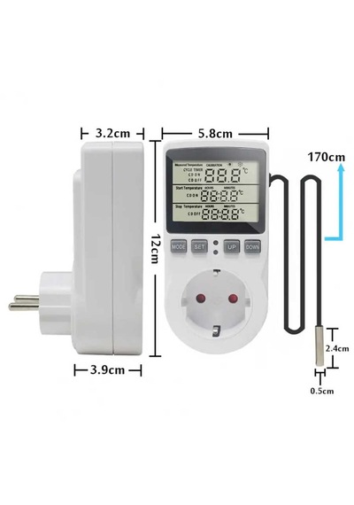 Aek-tech Prize Takılan Termostat Pratik Sıcaklık Kontrol Cihazı