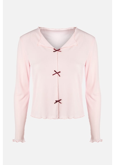 Kadın Pamuklu Çıtır Çiçek Desenli Baby Overloklu Fiyonk Detaylı Uzun Kollu Pijama Takımı Çok Renkli Kadın Pamuklu Çıtır Çiçek Desenli Baby Overloklu Fiyonk Detaylı Uzun Kollu Pijama Takımı Çok Renkli