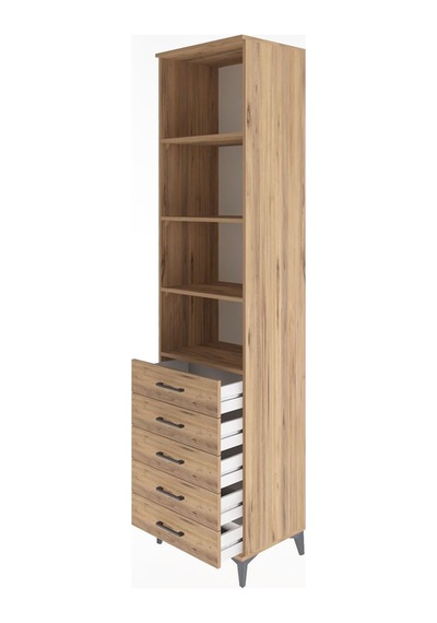 Hyperion Dolap 4 Raflı 5 Çekmeceli 60x44x243 Çam-çam Çam Hyperion Dolap 4 Raflı 5 Çekmeceli 60x44x243 Çam-çam Çam